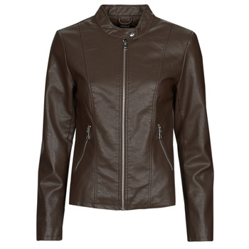 material Women Leather jackets / Imitation le Only ONLMELISA FAUX LEATHER JACKET CC OTW Brown