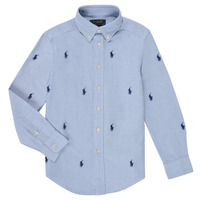 Clothing Boy long-sleeved shirts Polo Ralph Lauren 323878876001 Blue