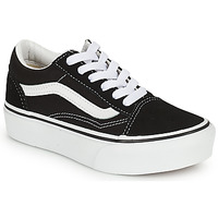 Shoes Girl Low top trainers Vans UY Old Skool Platform Black / White