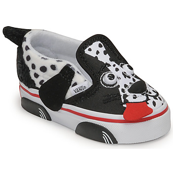 Shoes Children Low top trainers Vans TD Dog Slip-On V Black / White