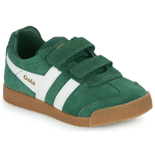 Shoes Children Low top trainers Gola HARRIER VELCRO Green / White