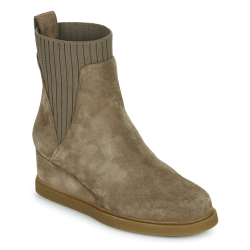 Shoes Women Ankle boots Unisa JUALO Taupe