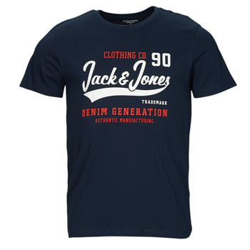 Clothing Men short-sleeved t-shirts Jack & Jones JJELOGO TEE SS O-NECK 2 COL Marine