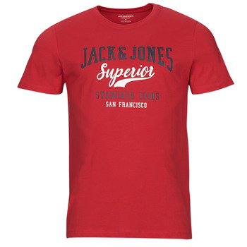 material Men short-sleeved t-shirts Jack & Jones JJELOGO TEE SS O-NECK 2 COL Red