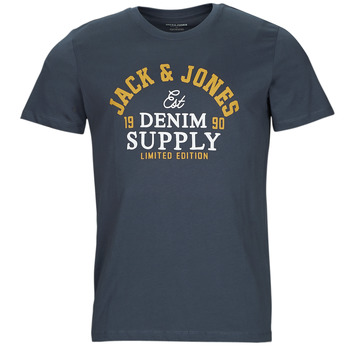 material Men short-sleeved t-shirts Jack & Jones JJELOGO TEE SS O-NECK 2 COL Blue