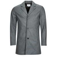 Clothing Men coats Jack & Jones JJTOMMY WOOL COAT Grey