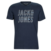 Clothing Men short-sleeved t-shirts Jack & Jones JJXILO TEE SS CREW NECK Marine