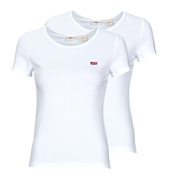 Clothing Women short-sleeved t-shirts Levi's 2PACK CREWNECK TEE White