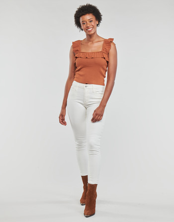 material Women Skinny jeans Levi's 720 HIRISE SUPER SKINNY White / Rinse