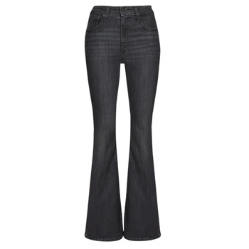 Clothing Women Flare / wide jeans Levi's 726  HR FLARE Washed /  black / Tide