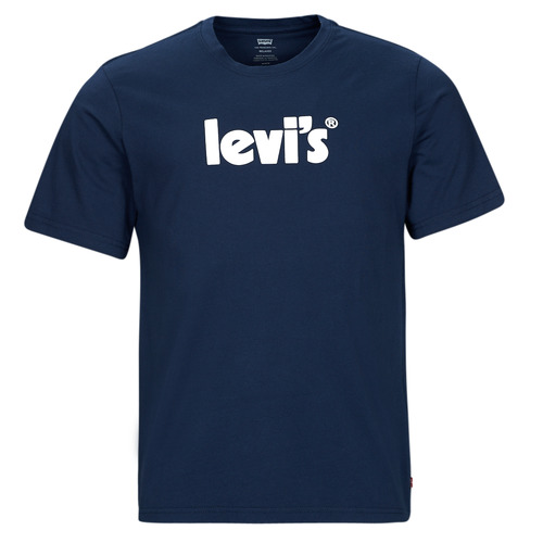 Clothing Men short-sleeved t-shirts Levi's SS RELAXED FIT TEE Poster / Logo / Dress / Blues
