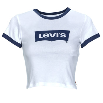 hefboom Teleurstelling Luiheid Levi's GRAPHIC RINGER MINI TEE Bright / White / Sargasso / Sea - Free  delivery | Spartoo NET ! - Clothing short-sleeved t-shirts Women USD/$31.20
