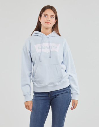 Clothing Women sweaters Levi's GRAPHIC STANDARD HOODIE Arctic / Ice