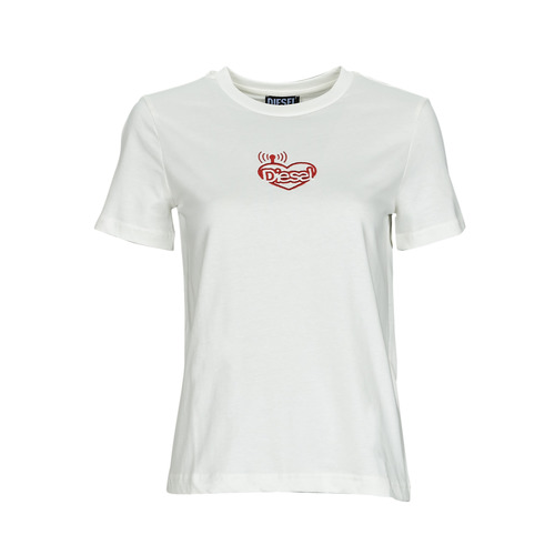 material Women short-sleeved t-shirts Diesel T-REG-E9 White