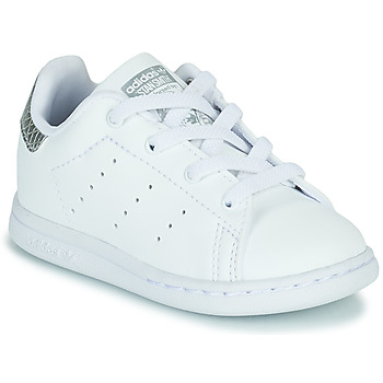 Shoes Girl Low top trainers adidas Originals STAN SMITH EL I White / Silver