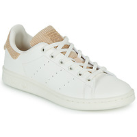 Shoes Girl Low top trainers adidas Originals STAN SMITH J White / Beige