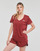 Clothing Women short-sleeved t-shirts Under Armour Tech SSV - Twist Chestnut / Red / Radio / Red / Metallic / Silver