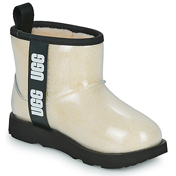 Shoes Girl Mid boots UGG KIDS' CLASSIC CLEAR MINI II Beige / Black