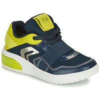 Shoes Children Low top trainers Geox J XLED BOY Marine / Yellow