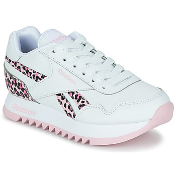 Shoes Girl Low top trainers Reebok Classic REEBOK ROYAL CLJOG White / Leopard