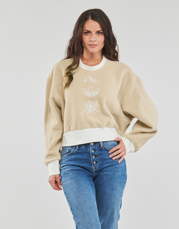 Clothing Women sweaters adidas Originals GRAPHIC SWEATER Beige / Magic