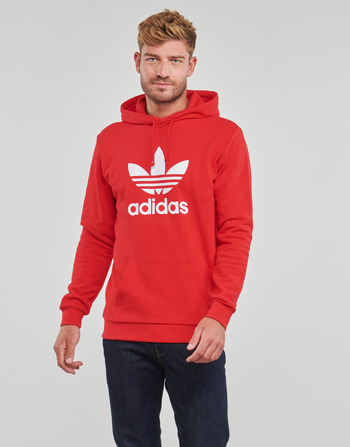 Clothing Men sweaters adidas Originals TREFOIL HOODY Red / Vif