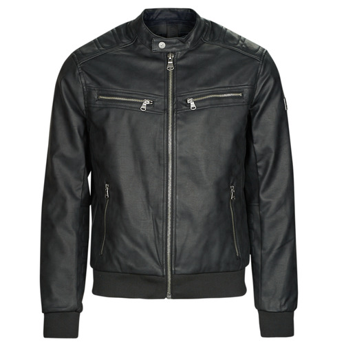 Clothing Men Leather jackets / Imitation le Kaporal SALLY Black