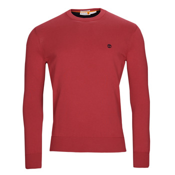 Clothing Men jumpers Timberland LS Wiliams river cotton YD crew sweater Red