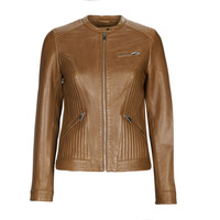 Clothing Women Leather jackets / Imitation le Naf Naf CZUNI Cognac
