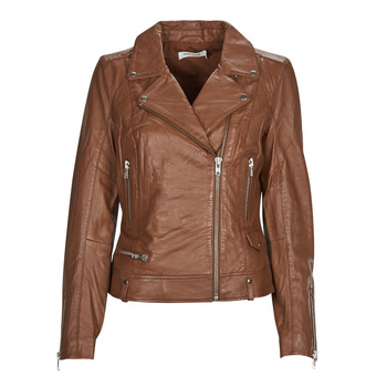 Clothing Women Leather jackets / Imitation le Naf Naf CAREN Brown