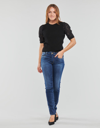 material Women straight jeans Le Temps des Cerises PULP HIGH CASAL Blue