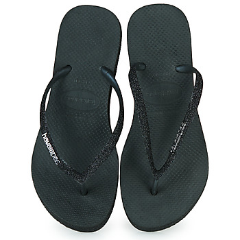 Shoes Women Flip flops Havaianas SLIM FLATFORM SPARKLE Black