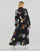 Clothing Women Long Dresses Desigual KASSANDRA Black / Multicolour