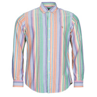 Clothing Men long-sleeved shirts Polo Ralph Lauren CUBDPPCS-LONG SLEEVE-SPORT SHIRT Funshirt / Multicolour / Orange / Green / Multi