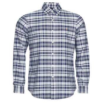 Clothing Men long-sleeved shirts Polo Ralph Lauren CUBDPPCS-LONG SLEEVE-SPORT SHIRT Marine / Grey / Grey / Heather / Navy / Multi