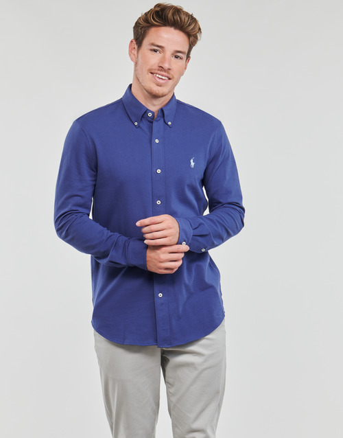 Clothing Men long-sleeved shirts Polo Ralph Lauren LSFBBDM5-LONG SLEEVE-KNIT Blue