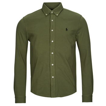 Clothing Men long-sleeved shirts Polo Ralph Lauren LSFBBDM5-LONG SLEEVE-KNIT Kaki / Dark / Sage