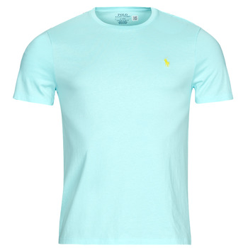 Clothing Men short-sleeved t-shirts Polo Ralph Lauren SSCNCMSLM2-SHORT SLEEVE-T-SHIRT Turquoise