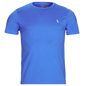 Clothing Men short-sleeved t-shirts Polo Ralph Lauren SSCNCMSLM2-SHORT SLEEVE-T-SHIRT Blue