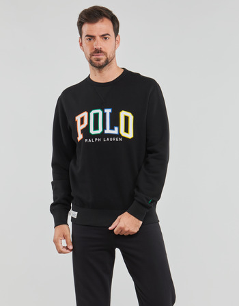 Clothing Men sweaters Polo Ralph Lauren LSCNM4-LONG SLEEVE-SWEATSHIRT Black / Multicolour