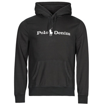 Clothing Men sweaters Polo Ralph Lauren LSPOHOODM3-LONG SLEEVE-SWEATSHIRT Black / Faded /  black