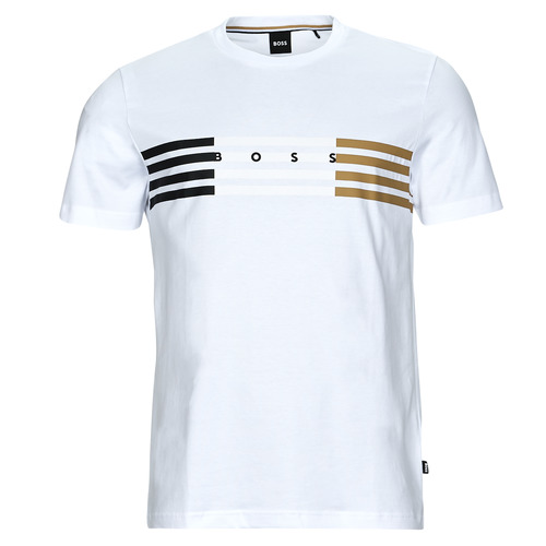 Clothing Men short-sleeved t-shirts BOSS Tiburt 332 White