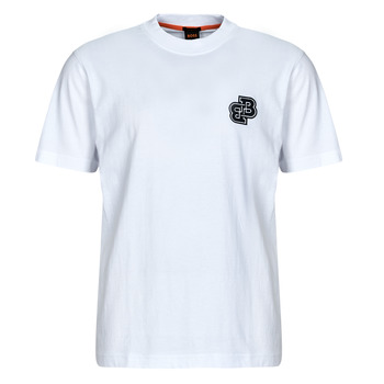 Clothing Men short-sleeved t-shirts BOSS Tevarsity White