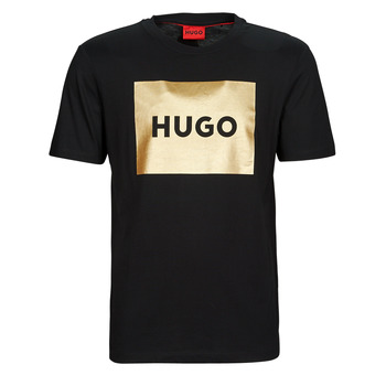 Clothing Men short-sleeved t-shirts HUGO Dulive_G Black / Gold