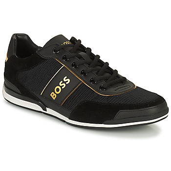 Shoes Men Low top trainers BOSS Saturn_Lowp_pulg Black / Gold