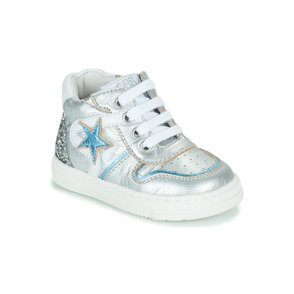 Shoes Girl High top trainers GBB LAMANE Silver