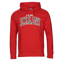 Clothing Men sweaters Jack & Jones JJCEMB SWEAT HOOD Red