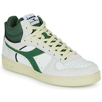 Shoes High top trainers Diadora MAGIC BASKET DEMI CUT SUEDE LEATHER White / Green