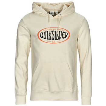 Clothing Men sweaters Quiksilver IN CIRCLES HOODIE White / Yellow / Black
