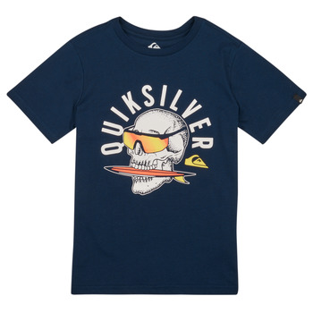 Clothing Boy short-sleeved t-shirts Quiksilver QS ROCKIN SKULL SS YTH Marine / White / Orange
